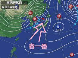 春一番　天気図